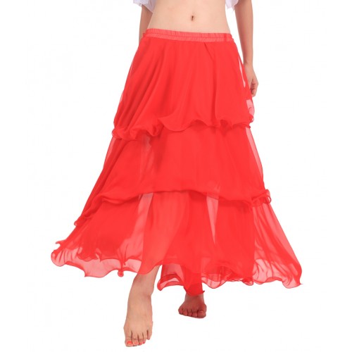 Hot Popular Cheap Belly Dance Beautiful Skirt Chiffon for Women Belly Dancing Costume on Sale